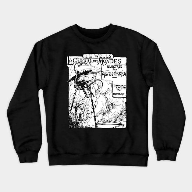 War of the Worlds 1906 Print Ad Illustration (Dark Garment) Crewneck Sweatshirt by innerspaceboy